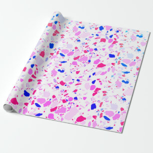Cadeau Rose, papier d'emballage fait main de sol de