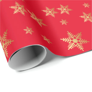 Cadeau Rouge arrière - plan or étoiles emballage papier