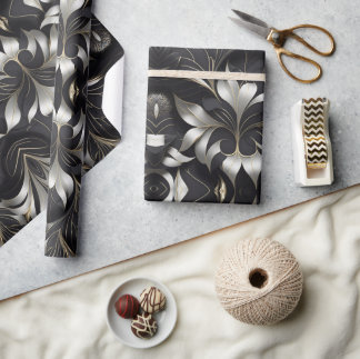 Cadeau Rouleau de papier à enveloppement noir
