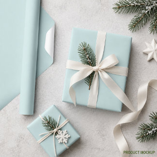 Cadeau Rouleau de papier d'emballage Soft Aqua Mint