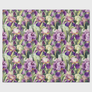 Cadeau Rouleau de papier d'enveloppement de Iris à l'aqua