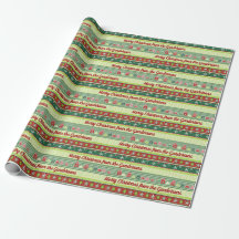 Rubans de Noël personnalisés papier d'enveloppemen