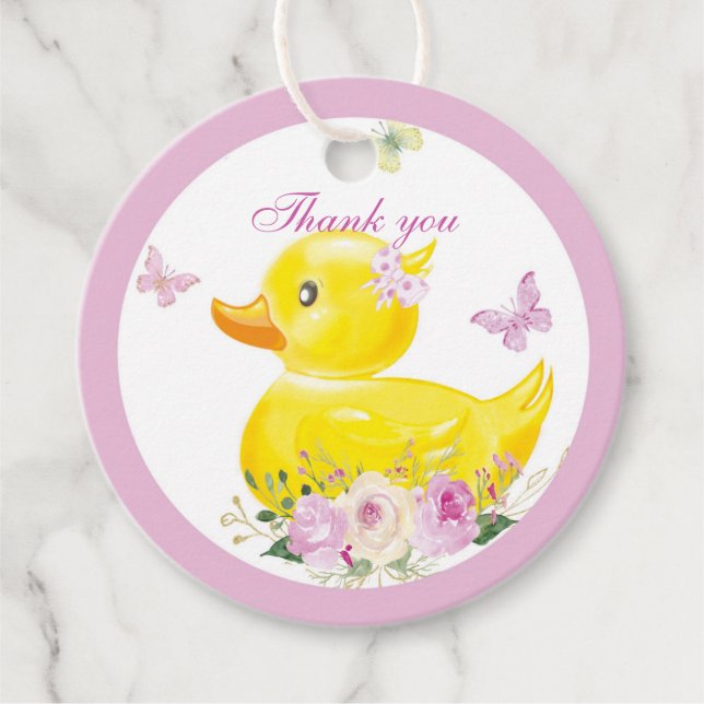 Cadeau RUBBER DUCK GIRL Favoriser les étiquettes (Devant)
