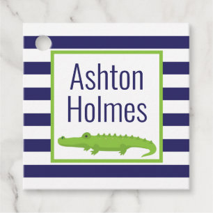 Cadeau Rugby Stripes Alligator Favoriser les étiquettes c
