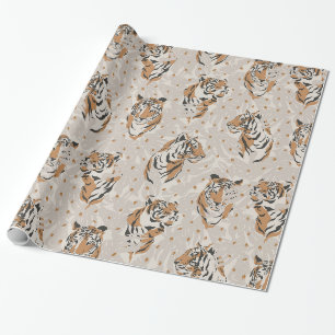 Cadeau safari de tigre sauvage une jungle papier d'emball