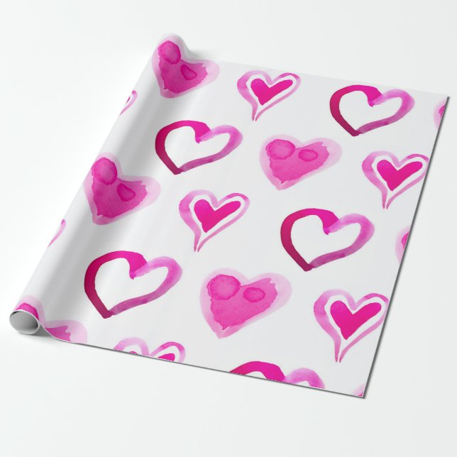 Cadeau Saint-Valentin, coeur doux envelopper papier (Déroulé)