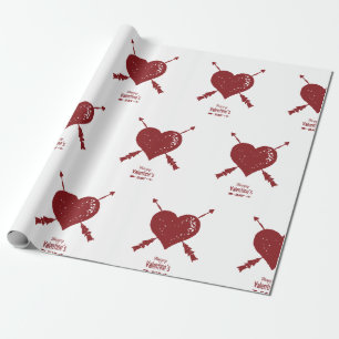 Cadeau Saint-Valentin, coeur doux envelopper papier