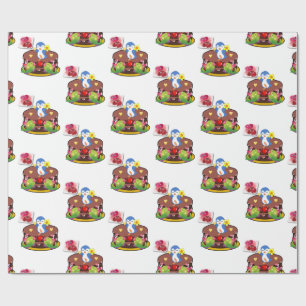 Cadeau Saint-Valentin Enveloppement papier Coeurs de ping
