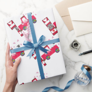 Cadeau Saint-Valentin Envelopper le papier mouton