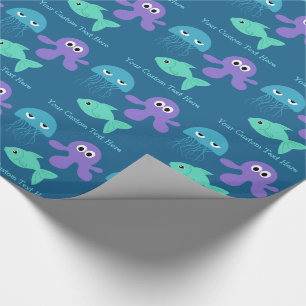 Cadeau Sea Creatures papier d'emballage personnalisé