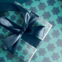 Snowflakes de la Marine Papier à enveloppement ble
