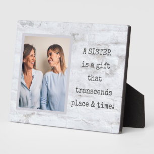 Cadeau spécial ! Plaque photo SISTER avec Easel