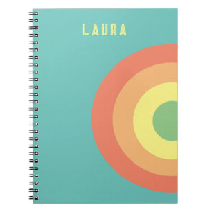 cadeau Spiral Carnet fun arc-en-ciel bleu, rouge,