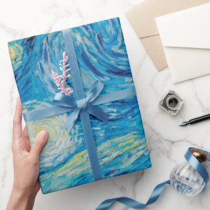 Cadeau Stationnement nuit van gogh motif floral Papier d'