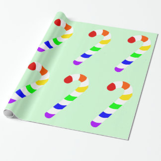 Cadeau Sucre de canne arc-en-ciel Papier d'enveloppement 