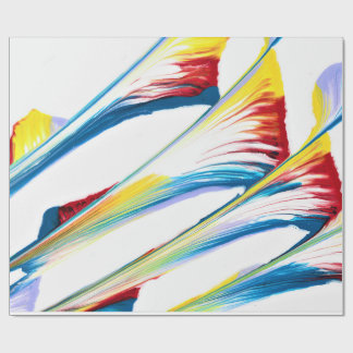 Cadeau Suivez 3 papier d'emballage rayé abstrait sauvage
