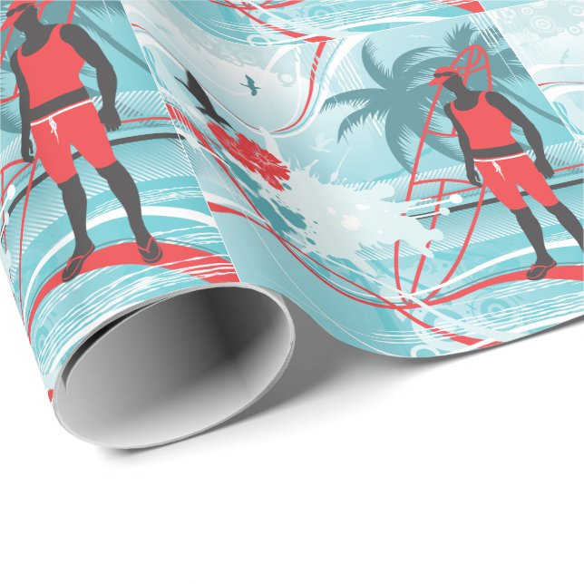 Cadeau Surf 4 Papier d'enrobage (Coin rond)