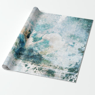 Cadeau Swans avec papier d'emballage d'aquarelle