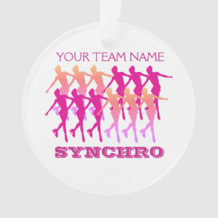 Cadeau synchro de coutume de patinage artistique