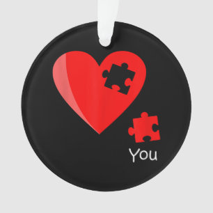 Cadeau T-shirt de la Saint-Valentin Puzzle de cœur
