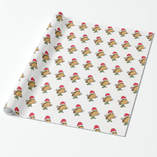 Cadeau Taco de Père Noël enveloppant le papier de cadea