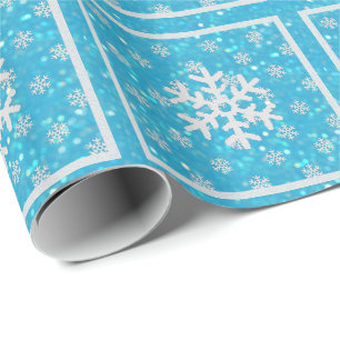 Cadeau Tape-à-l'oeil bleus : Papier d'emballage de