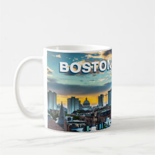 Cadeau Tasse à Café Bosto Massachusetts Ciel de la