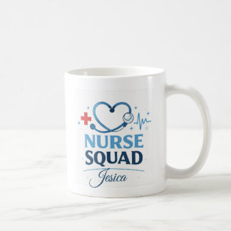 Cadeau Tasse à Café Équipe d'Infirmières Nom Perso