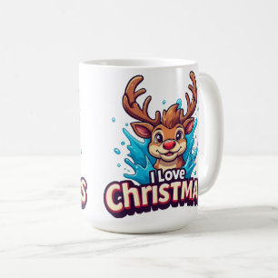 Cadeau Tasse à Café Renne J'adore Noël