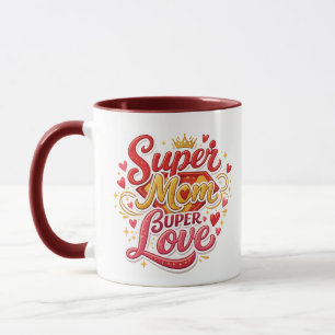 Cadeau Tasse Super Maman Design Mignon