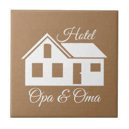 Cadeau tegel "Hotel Opa & Oma" Fliese