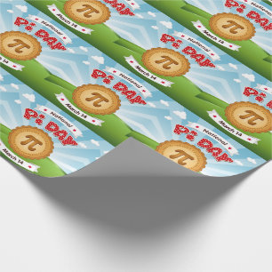 Cadeau Terminer avec papier d'emballage Pi Day