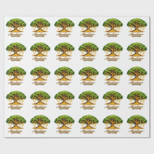 Cadeau Titre Papier à Envelopper Rouleau Arbre à Argent A