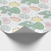 Tortue De Mer Douce Et Papier D'Enveloppement Pour