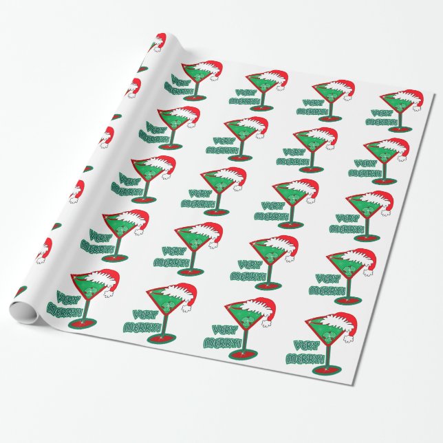 Cadeau Très joyeux ! Papier d'emballage de Martini de (Déroulé)