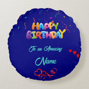 Cadeau unique Coussin rond pour Anniversaires