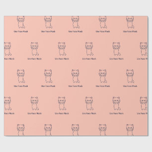 Cadeau UTILISER MASQUE MASQUE CUISINE papier enveloppant