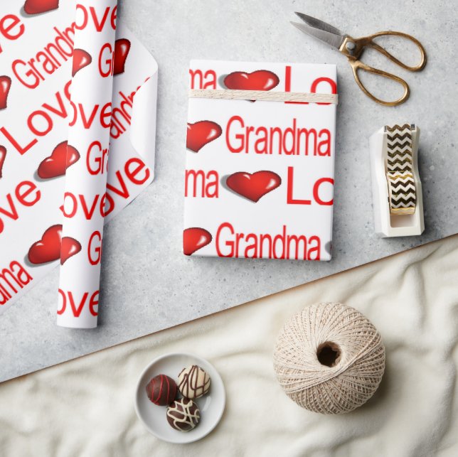 Cadeau Valentine's Day Envelopper Papier Amour Grand-mère (Artisanat)