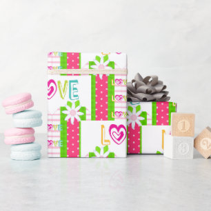Cadeau Valentine's Day Envelopper Papier Coeurs d'amour