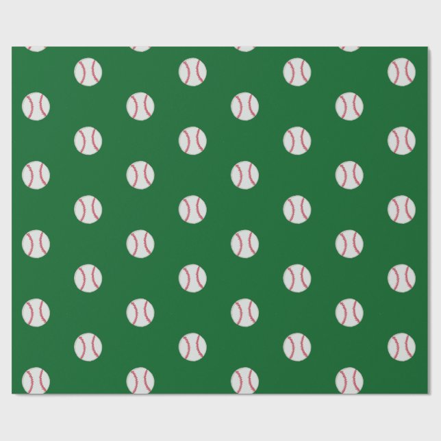 Cadeau Ventilateurs de baseball enveloppant du papier (Plat)