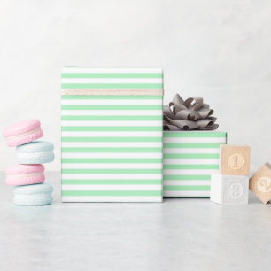 Cadeau Vert menthe   Papier à enveloppement blanc