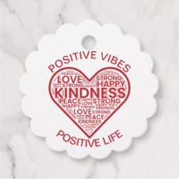 Cadeau Vibrations Positives Vie Positive Étiquettes de Fa
