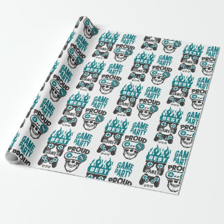 Cadeau Vidéo Partie Niveau Haut Gamer Wrapper Papier