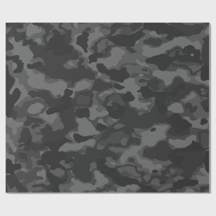 Cadeau Vie urbaine - Camo noir - Papier d'enveloppement m