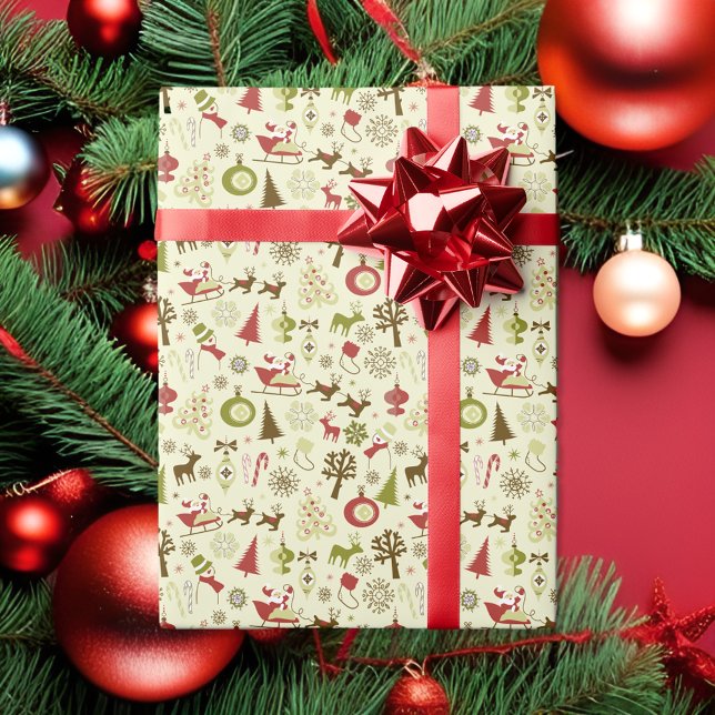 Cadeau Vintage Noël Fun Wrapper Papier (Créateur téléchargé)