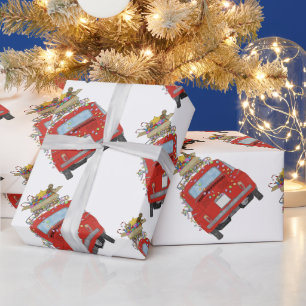 Cadeau Voiture rouge avec cadeaux de Noël Papier à envelo