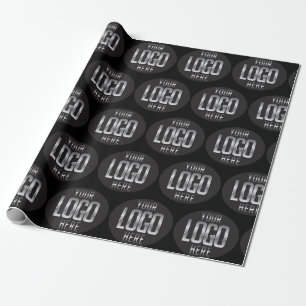 Cadeau Votre logo ici sur papier d'emballage noir