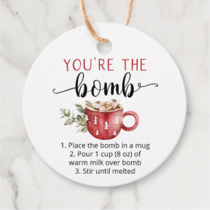 Cadeau Vous êtes le chocolat chaud bombe étiquettes de ch