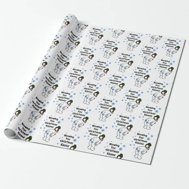 Cadeau Vous soufflant papier d'emballage de baisers de (Déroulé)