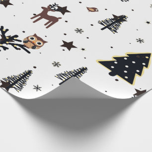Cadeau Whimsical Woodland Animaux Vacances Papier d'envel